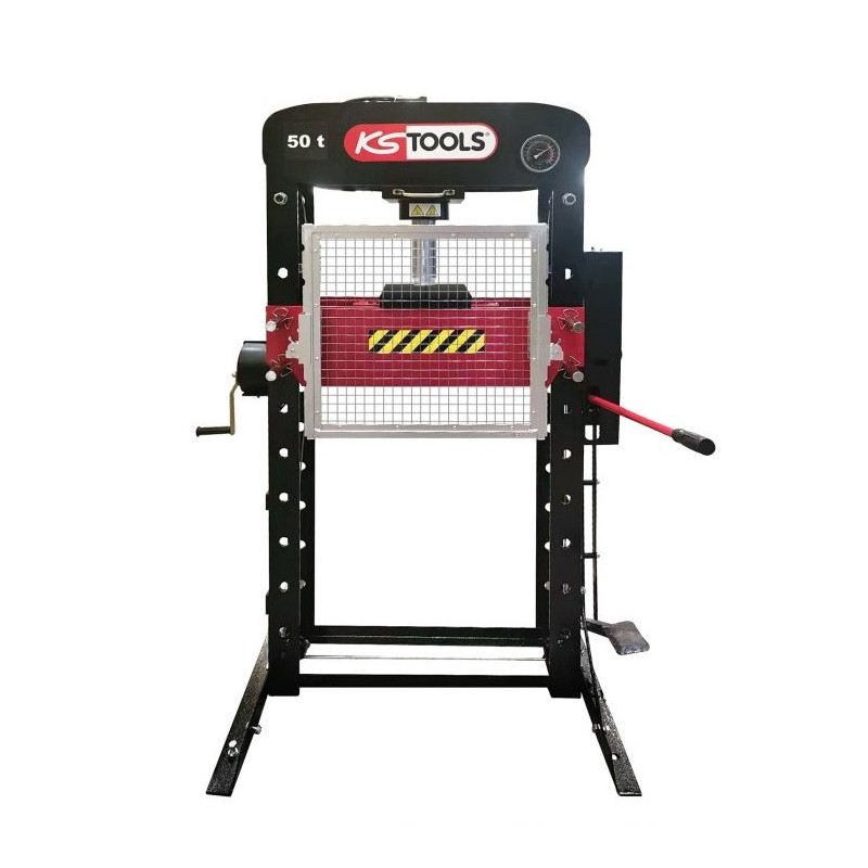 Presse Hydraulique 50T KS TOOLS A Pompe Hydraulique 2 Vitesses Grille Protection - 160.0115 Presse Hydraulique 50T KS TOOLS A Pompe Hydraulique 2 Vitesses Grille Protection - 160.0115