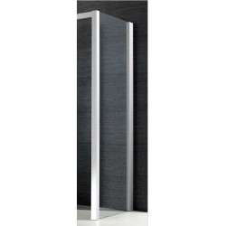 Paroi de Douche Fixe Réversible LEDA Jazz+ 70cm Verre Transparent Profilé Argent Mat