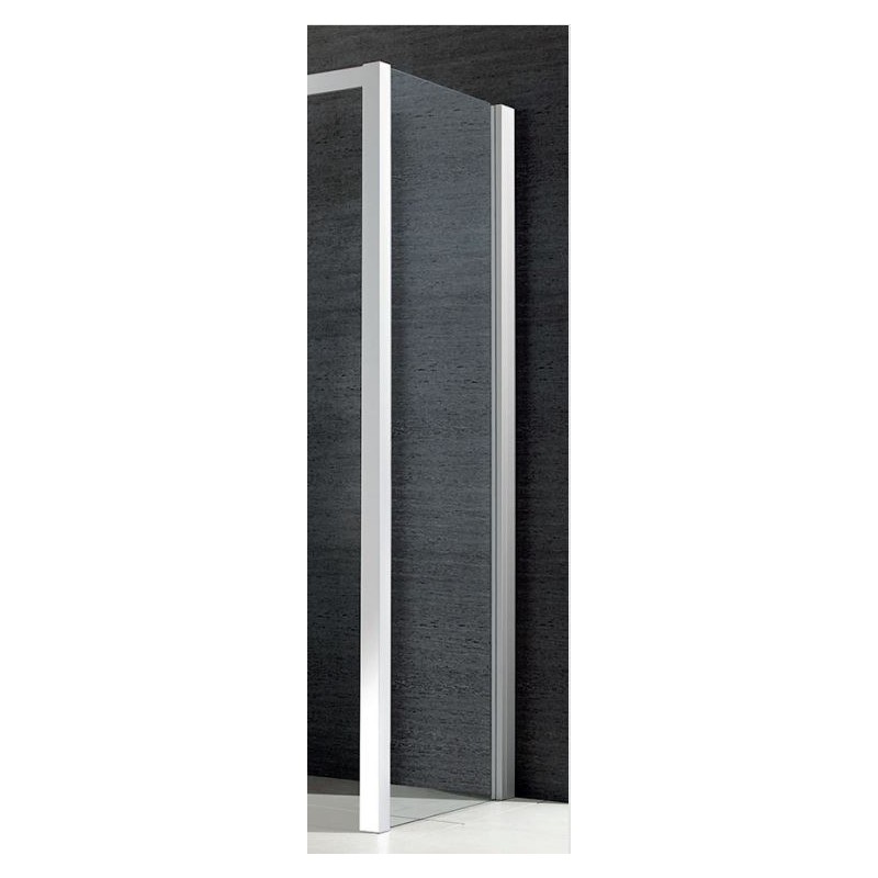 Paroi de Douche Fixe Réversible LEDA Jazz+ 70cm Verre Transparent Profilé Argent Mat