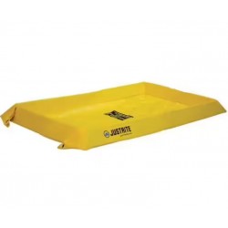 Bac de Rétention Souple 76L JUSTRITE Hauteur 102mm PVC Jaune