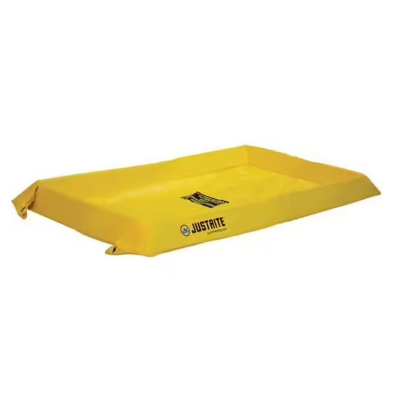 Bac de Rétention Souple 76L JUSTRITE Hauteur 102mm PVC Jaune