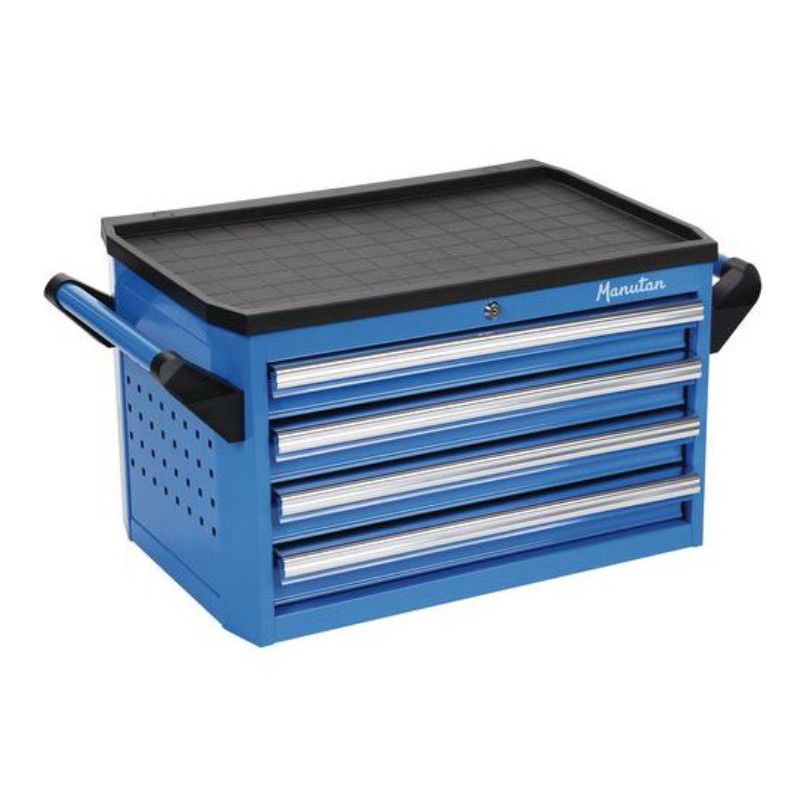 Caisson Supérieur Mini-Servante d'Atelier 4 Tiroirs Bleu Caisson Supérieur Mini-Servante d'Atelier 4 Tiroirs Bleu