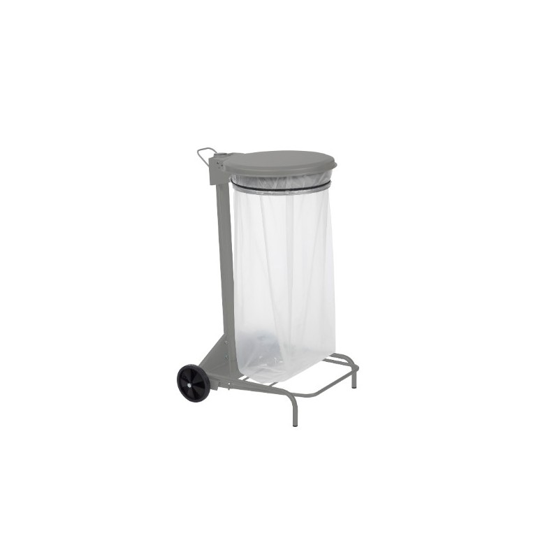 Support Sac Poubelle Mobile 110L ROSSIGNOL Collecroule Gris - 57330 Support Sac Poubelle Mobile 110L ROSSIGNOL Collecroule Gris - 57330