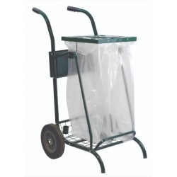 Chariot Voirie Acier Sans Couvercle ROSSIGNOL Mobisac 2x110L Vert