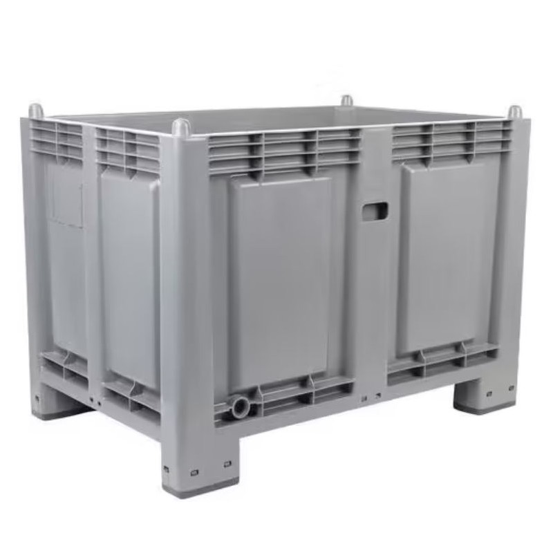 Caisse-Palette Gerbable Euro 550L Charge 500kg Grise Caisse-Palette Gerbable Euro 550L Charge 500kg Grise