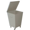 Poubelle Métallique Mobile 62L SAMETO TECHNIFIL Avec Couvercle Grise