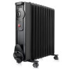 Radiateur Bain d'Huile Mobile 1500W BLACK&DECKER Taurus Cellules 140 mm et Thermostat Réglable Noir