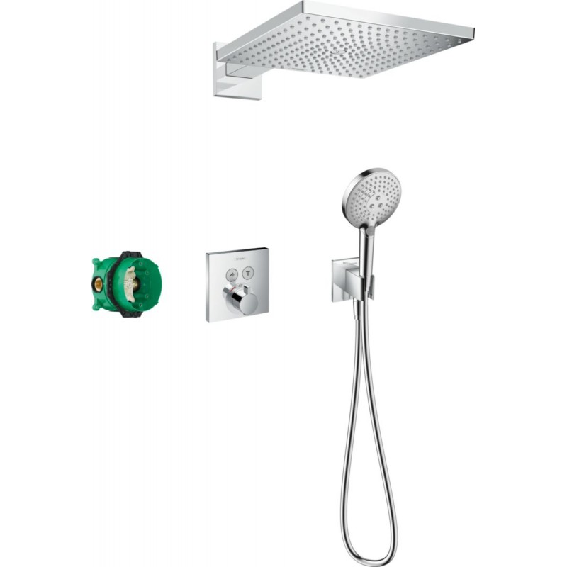 Pack Douche A Encastré Avec Mitigeur Thermostatique HANSGROHE Raindance E 300 ShowerSelect Square Chromé - 27952000 Pack Douche A Encastré Avec Mitigeur Thermostatique HANSGROHE Raindance E 300 ShowerSelect Square Chromé - 27952000