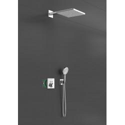 Pack Douche A Encastré Avec Mitigeur Thermostatique HANSGROHE Raindance E 300 ShowerSelect Square Chromé