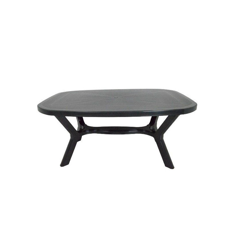 Table de Jardin IDEA Antibe Tulip 165x95cm Anthracite Bords arrondis