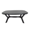 Table de Jardin IDEA Antibe Tulip 165x95cm Anthracite Bords arrondis