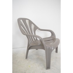 Lot de 2 Fauteuils Bas de Jardin Fauteuils HENRY MASSONNET Bolero Taupe