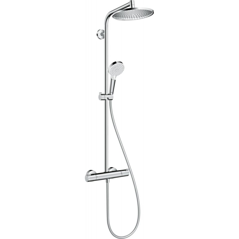 Colonne de Douche Avec Mitigeur Thermostatique HANSGROHE Crometta S 240 2 Jets Chromé - 27267000