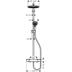 Colonne de Douche Avec Mitigeur Thermostatique HANSGROHE