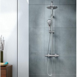 Colonne de Douche Avec Mitigeur Thermostatique IDEAL STANDARD Idealrain Chromé - A5686AA