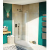 Paroi de Douche Droite ALTERNA Concerto Walk 140cm Verre Transparent Profilé Argent