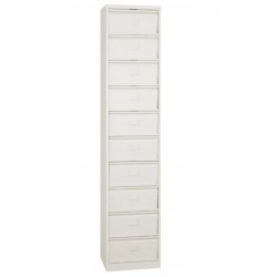 Armoire Colonnes à Clapets 10 Cases MTI Monobloc En Tôle Galvanisé Beige