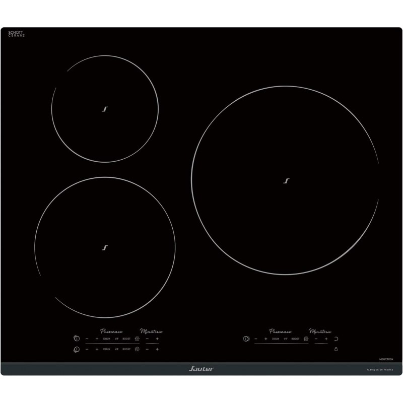 Plaque de Cuisson à Induction 60cm SAUTER 7400W 3 Foyers Plaque de Cuisson à Induction 60cm SAUTER 7400W 3 Foyers