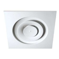 Diffuseur Plafonnier d'Air Circulaire ATLANTIC DAC-FF200 Réglable Pour Faux-plafond D200mm 620x620mm - 528180