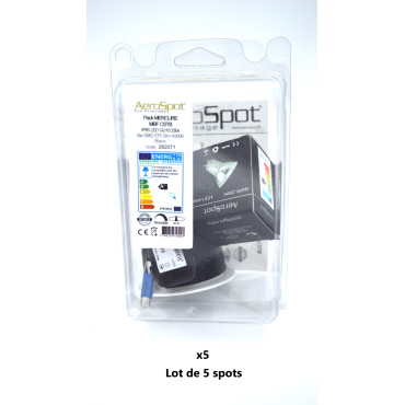 Lot de 5 Spots Électriques à Encastrer 6W AEROSPOT Mecure MBF NF 6W EPI DIM 4000K IP65