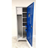 Vestiaire Monobloc 1 Colonne Spécifique Sécurité/Police Fermeture par Cadenas 60x190x50cm Bleu