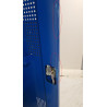 Vestiaire Monobloc 1 Colonne Spécifique Sécurité/Police Fermeture par Cadenas 60x190x50cm Bleu pas cher