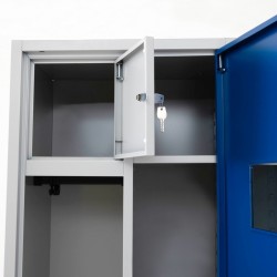 Vestiaire Monobloc 1 Colonne Spécifique Sécurité/Police Fermeture par Cadenas 60x190x50cm