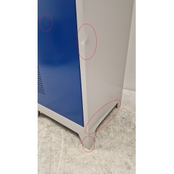Vestiaire Monobloc 1 Colonne Spécifique Sécurité/Police Fermeture par Cadenas 60x190x50cm Bleu pas cher