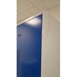 Vestiaire Monobloc 1 Colonne Spécifique Sécurité/Police Fermeture par Cadenas 60x190x50cm Bleu pas cher