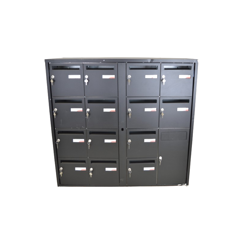 Bloc de 15 Boîtes aux Lettres avec 1 Boite à Colis RENZ Courriel Up Bloc de 15 Boîtes aux Lettres avec 1 Boite à Colis RENZ Courriel Up