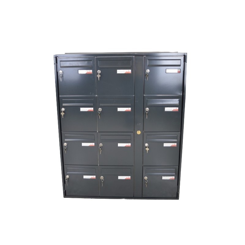 Bloc de 12 Boîtes aux Lettres Collective RENZ Intérieur Sur Pieds Non Fournis Bloc de 12 Boîtes aux Lettres Collective RENZ Intérieur Sur Pieds Non Fournis