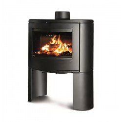 Poêle à Bois 10kW SUPRA PACCO Haut Fonte Noir - 541144