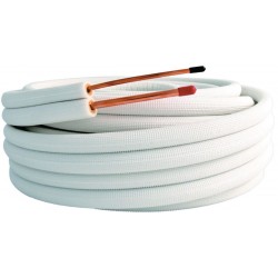 20m de Liaisons Frigorifiques Isolée Double Bi-Tubes Cuivrées ICOOL M1 1/4" 3/8" Epaisseur 8mm - 621242770