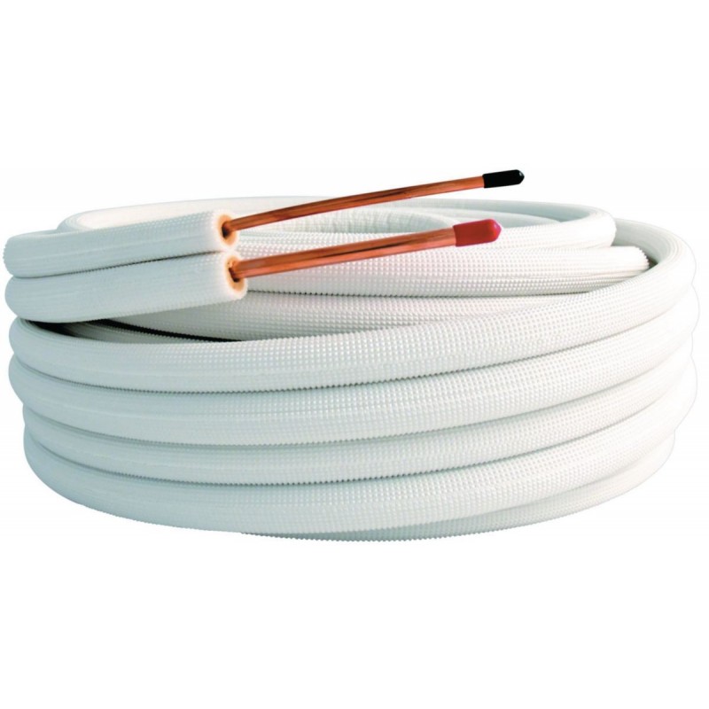 20m de Liaisons Frigorifiques Isolée Double Bi-Tubes Cuivrées ICOOL M1 1/4" 3/8" Epaisseur 8mm - 621242770 20m de Liaisons Frigorifiques Isolée Double Bi-Tubes Cuivrées ICOOL M1 1/4" 3/8" Epaisseur 8mm - 621242770