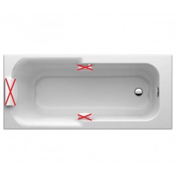 Baignoire Rectangulaire IDEAL STANDARD Kheops 3 Acrylique Blanc 170x75cm Vidage Non Inclus