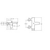 Dimensions Mitigeur Bain/Douche Mural JACOB DELAFON Aleo