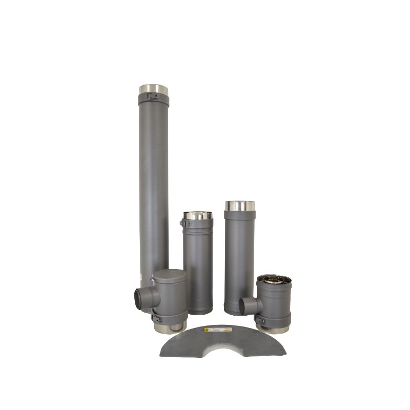 Eléments POUJOULAT PGI Pour Poêle à Granules et Pellets Ø80/130 Té Elément Droit Réglables Plaque Gris Ral 9032 Eléments POUJOULAT PGI Pour Poêle à Granules et Pellets Ø80/130 Té Elément Droit Réglables Plaque Gris Ral 9032