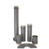 Eléments POUJOULAT PGI Pour Poêle à Granules et Pellets Ø80/130 Té Elément Droit Réglables Plaque Gris Ral 9032