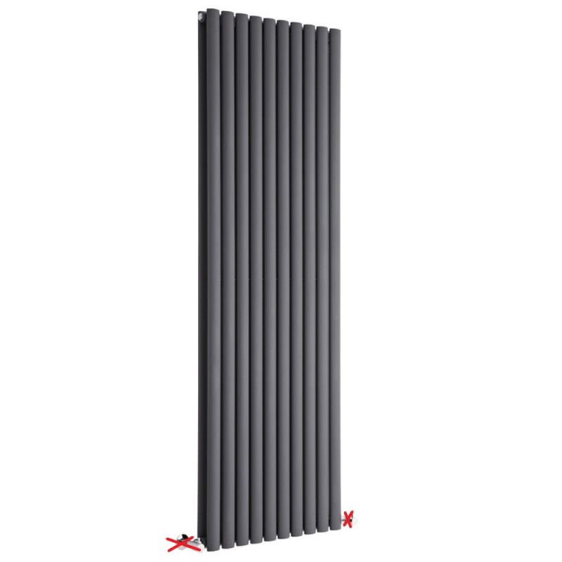 Radiateur Acier Eau Chaude 2335W HUDSONREED Design Double Rang Vertical Anthracite 1780x590x78mm - 037039 Radiateur Acier Eau Chaude 2335W HUDSONREED Design Double Rang Vertical Anthracite 1780x590x78mm - 037039