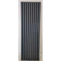 Radiateur Acier Eau Chaude 2335W HUDSONREED Design Double Rang Vertical Anthracite
