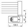 Boîtier + Résistance Electrique 1000W ALTERNA Class Pour Sèche-Serviettes Mixte Blanc