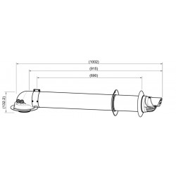 Kit Ventouse Horizontal avec Coude 60/100 SAUNIER DUVAL 0010031039