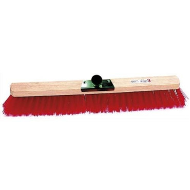 Balai Cantonnier Extérieur BROSSERIE THOMAS Bois Fibre PVC Rouge Sans Manche - 297