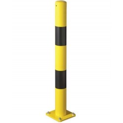 Poteau de Protection de Mur en Acier MOTTEZ Hauteur 90cm Noir et Jaune