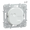 Lot de 2 Prises Téléphone RJ45 SCHNEIDER Ovalis