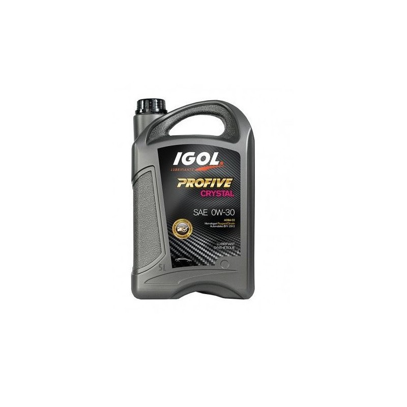 Bidon 5L d'Huile Lubrifiant Synthétique IGOL Profive Crystal SAE 0W-30 Bidon 5L d'Huile Lubrifiant Synthétique IGOL Profive Crystal SAE 0W-30