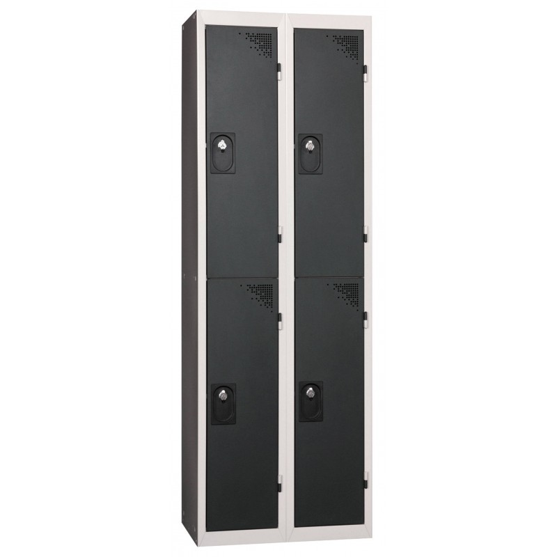 Vestiaire Multicases 4 Casiers 2 Colonnes Monobloc Fermeture Cadenas 60x180x50cm Anthracite Vestiaire Multicases 4 Casiers 2 Colonnes Monobloc Fermeture Cadenas 60x180x50cm Anthracite