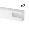 Lot de 2 Moulures Goulottes Passe-Câble Blanches IBOCO Clip45 Tercia TA-C45 90x55mm