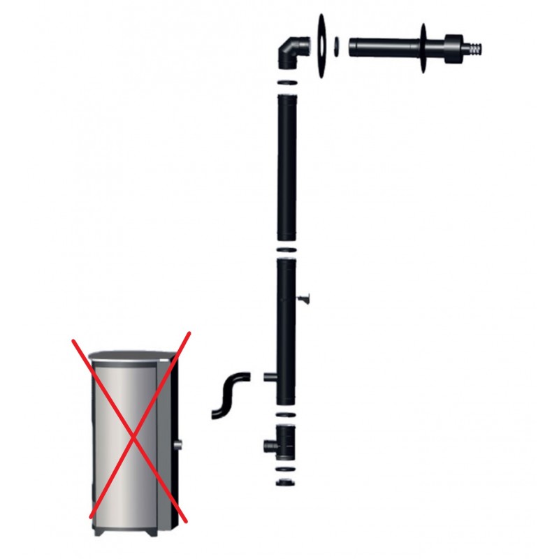 Kit Ventouse Horizontal Conduit de Poêle Etanche DINAK Diflux Inox Sortie Latérale Laqué noir - 03210800REPN Kit Ventouse Horizontal Conduit de Poêle Etanche DINAK Diflux Inox Sortie Latérale Laqué noir - 03210800REPN