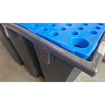 Bac Palette 1100L de Rétention Support de Cuve EMP avec Caillebotis pas cher
